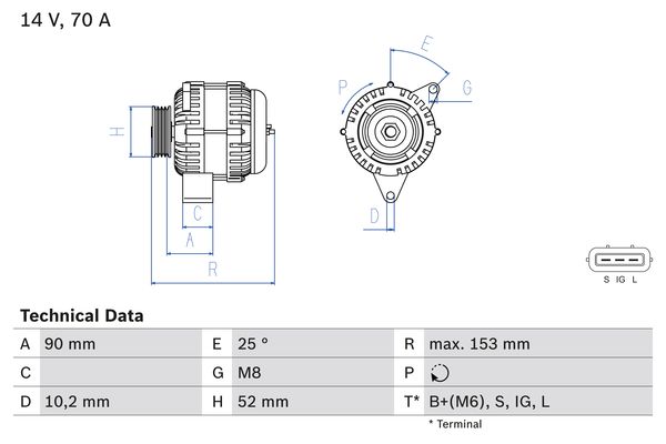 Generator Bosch 0 986 040 531 Generator Bosch 0 986 040 531 von Bosch