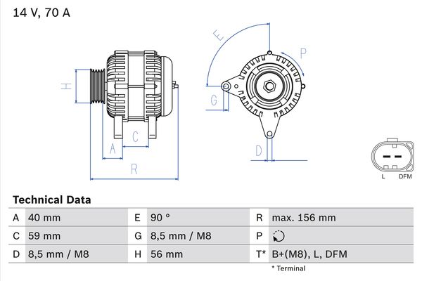 Generator Bosch 0 986 041 480 von Bosch