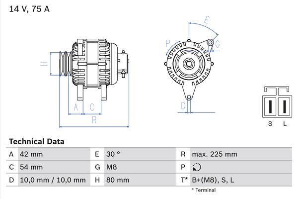 Generator Bosch 0 986 042 291 von Bosch
