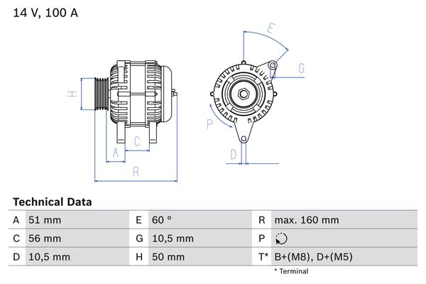 Generator Bosch 0 986 042 750 von Bosch