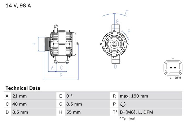 Generator Bosch 0 986 042 770 von Bosch