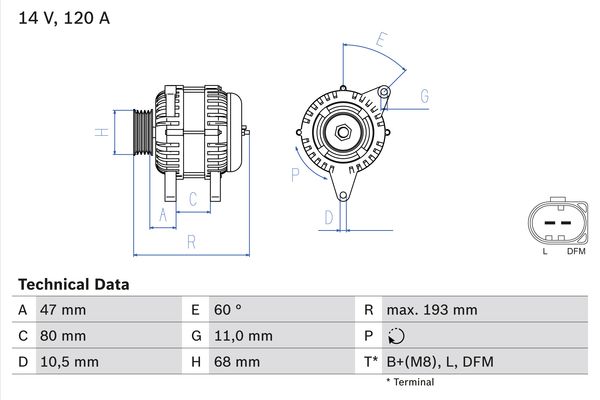Generator Bosch 0 986 042 820 von Bosch