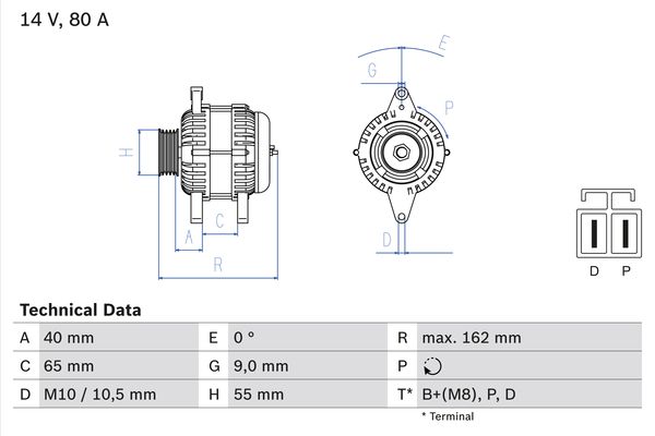 Generator Bosch 0 986 042 911 von Bosch