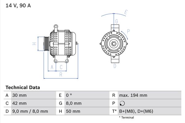 Generator Bosch 0 986 045 181 Generator Bosch 0 986 045 181 von Bosch