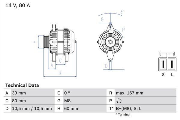 Generator Bosch 0 986 045 701 von Bosch
