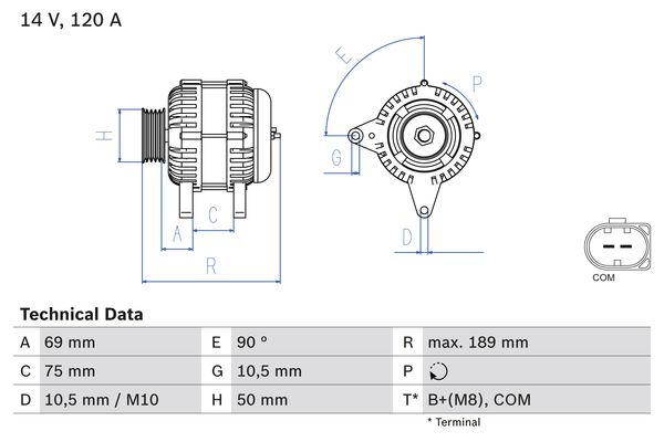 Generator Bosch 0 986 046 170 von Bosch