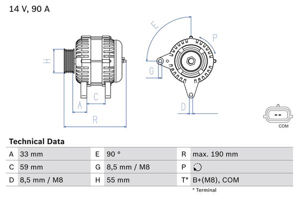 Generator Bosch 0 986 046 440 von Bosch