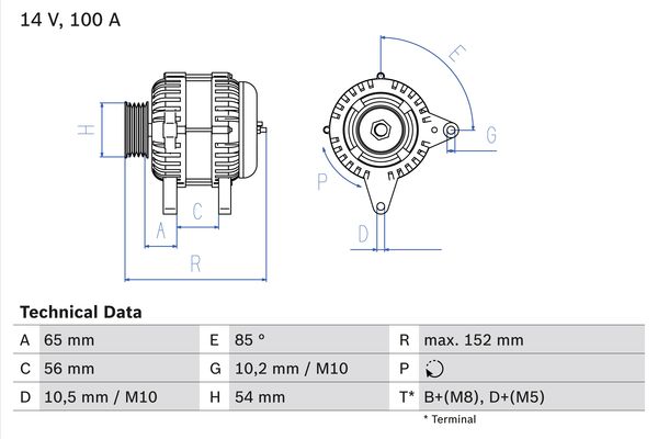Generator Bosch 0 986 047 270 von Bosch