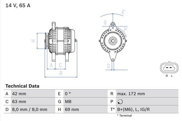 Generator Bosch 0 986 049 051 von Bosch