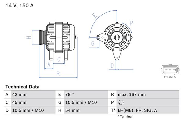 Generator Bosch 0 986 049 071 von Bosch