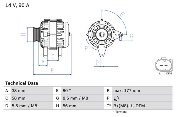 Generator Bosch 0 986 049 101 von Bosch