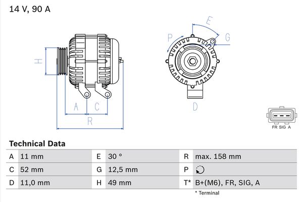 Generator Bosch 0 986 049 121 Generator Bosch 0 986 049 121 von Bosch