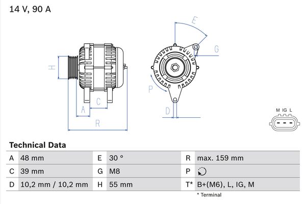 Generator Bosch 0 986 049 211 Generator Bosch 0 986 049 211 von Bosch