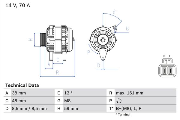 Generator Bosch 0 986 049 570 von Bosch