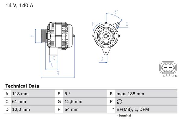 Generator Bosch 0 986 080 380 von Bosch