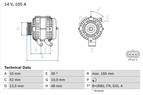 Generator Bosch 0 986 080 440 von Bosch