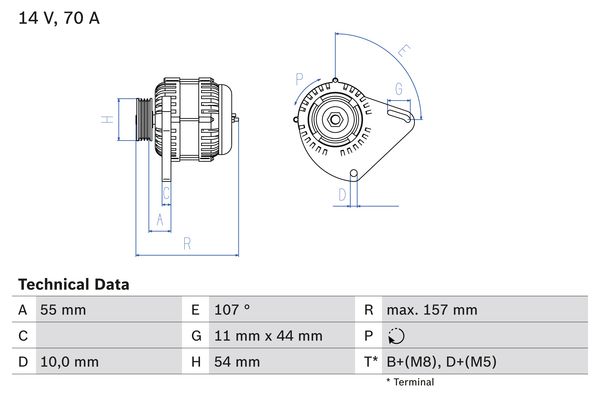 Generator Bosch 0 986 080 490 von Bosch