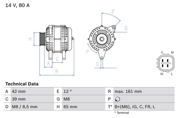Generator Bosch 0 986 080 570 Generator Bosch 0 986 080 570 von Bosch