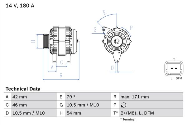Generator Bosch 0 986 080 660 von Bosch