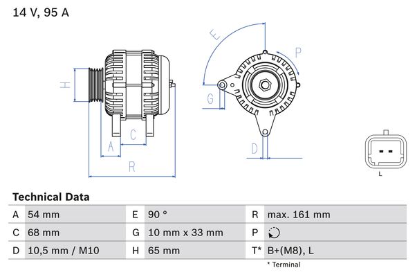 Generator Bosch 0 986 080 960 von Bosch