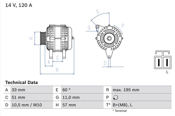 Generator Bosch 0 986 081 060 von Bosch
