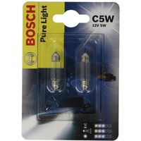 Glühlampe Sekundär BOSCH C5W Pure Light 12V/5W, 2 Stück von Bosch