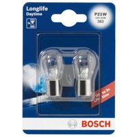 Glühlampe Sekundär BOSCH P21W Longlife Daytime 12V/21W, 2 Stück von Bosch