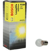 Glühlampe Sekundär BOSCH P21W Longlife Daytime 12V, 21W, 10 Stück von Bosch