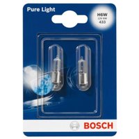 Glühlampe Sekundär BOSCH H6W Pure Light 12V/6W, 2 Stück von Bosch