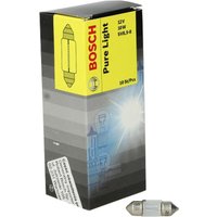 Glühlampe Sekundär BOSCH C10W Pure Light 12V, 10W, 10 Stück Glühlampe Sekundär BOSCH C10W Pure Light 12V, 10W, 10 Stück von Bosch