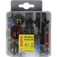 Glühlampenset BOSCH H7/H1 Maxibox +P21W T4W PY21W P21/5W W5W 2x10A 1x15A 1x20A von Bosch