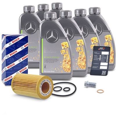 Bosch Ölwechsel Set inkl. 7l 5W-30 Motoröl für Infiniti, Jeep, Mercedes-Benz von Bosch