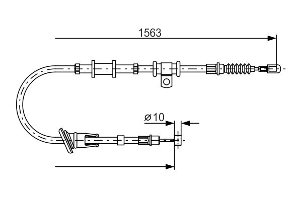 Seilzug, Feststellbremse hinten links Bosch 1 987 482 064 Seilzug, Feststellbremse hinten links Bosch 1 987 482 064 von Bosch