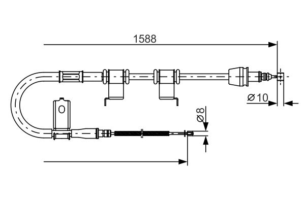 Seilzug, Feststellbremse hinten rechts Bosch 1 987 482 359 von Bosch