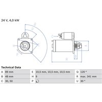 Starter BOSCH 0 986 013 490 von Bosch