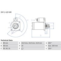 Starter BOSCH 0 986 020 170 von Bosch