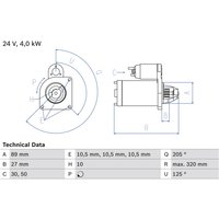 Starter BOSCH 0 986 021 190 von Bosch