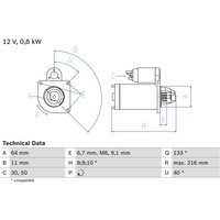 Starter BOSCH 0 986 021 590 von Bosch