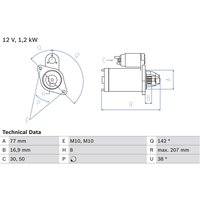 Starter BOSCH 0 986 022 780 von Bosch