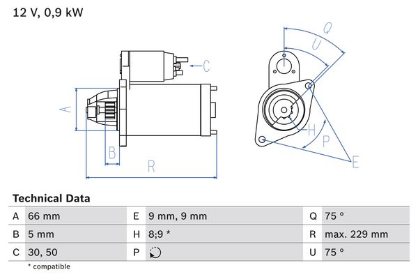 Starter Bosch 0 986 014 350 Starter Bosch 0 986 014 350 von Bosch