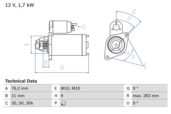 Starter Bosch 0 986 016 920 von Bosch