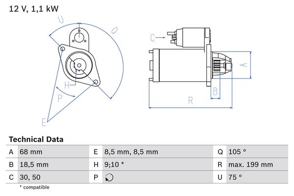 Starter Bosch 0 986 020 870 Starter Bosch 0 986 020 870 von Bosch