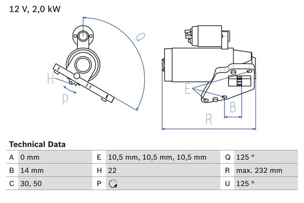 Starter Bosch 0 986 024 710 von Bosch