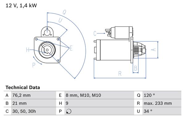 Starter Bosch 0 986 026 220 von Bosch