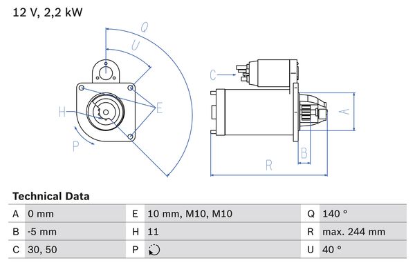 Starter Bosch 0 986 026 260 von Bosch