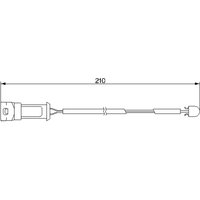 Warnkontakt, Bremsbelagverschleiß BOSCH 1 987 474 939 von Bosch