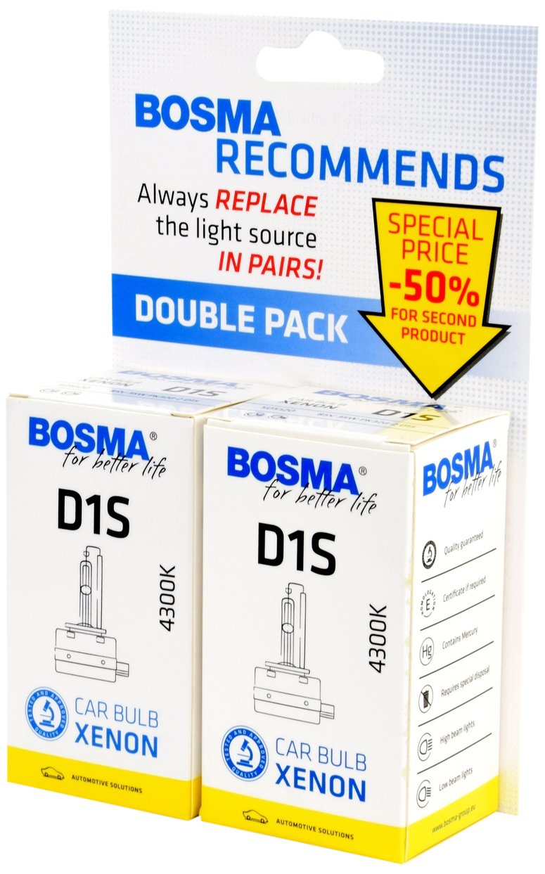 Bosma for better life 545120 Bosma Xenon Scheinwerferlampe D1S 4300K 85V 35W PK32d-2 Doppelset von Bosma for better life
