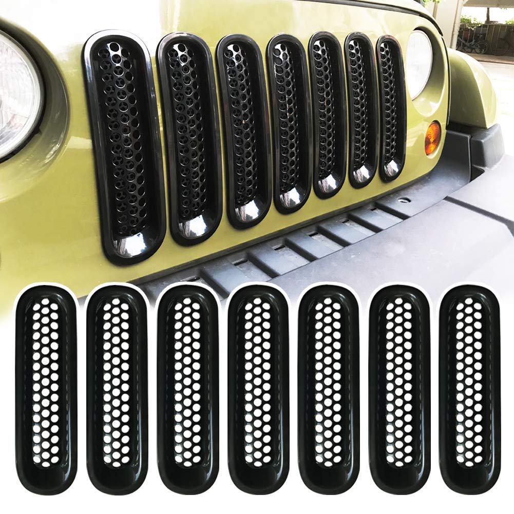 Bosmutus 【7PCS】 Black Front Grill Mesh Grille Insert Kit Inserts Guard 2007-2017 Compatible with Jeep Wrangler JK JKU Unlimited Sports Sahara Freedom Rubicon 2/4 Door Bosmutus 【7PCS】 Black Front Grill Mesh Grille Insert Kit Inserts Guard 2007-2017 Compatible with Jeep Wrangler JK JKU Unlimited Sports Sahara Freedom Rubicon 2/4 Door von Bosmutus