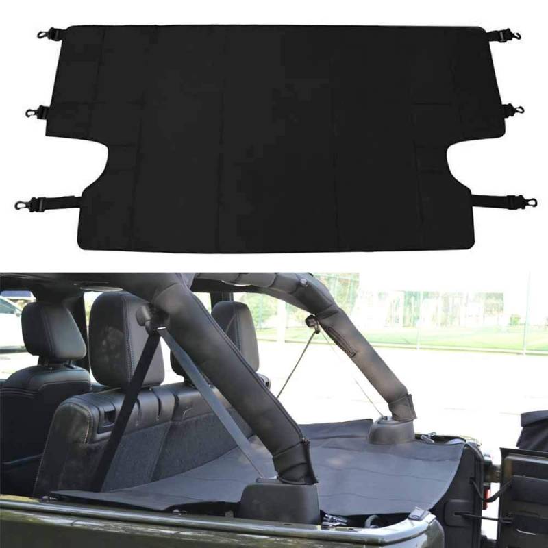 Cargo Cover PRO by Bosmutus Reversible TOP ON/TOPLESS Compatible with Jeep wrangler JK JKU Sports/Sahara/Freedom/Rubicon 2 Door/4 Door Unlimited 2007-2018 models von Bosmutus