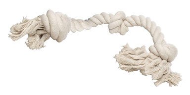 BOSS Pet 03780 weiß Baumwolle Seil mit Knoten Enden Hund Toy Tug von Boss Pet